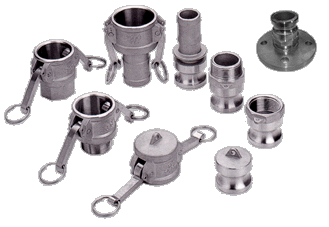 Raccordi rapidi a leve, camlock in acciaio AISI316, BRONZO, ALLUMINIO, PVC